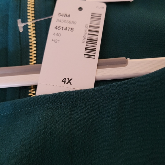 4X - Emerald green blouse - Picture 7 of 7